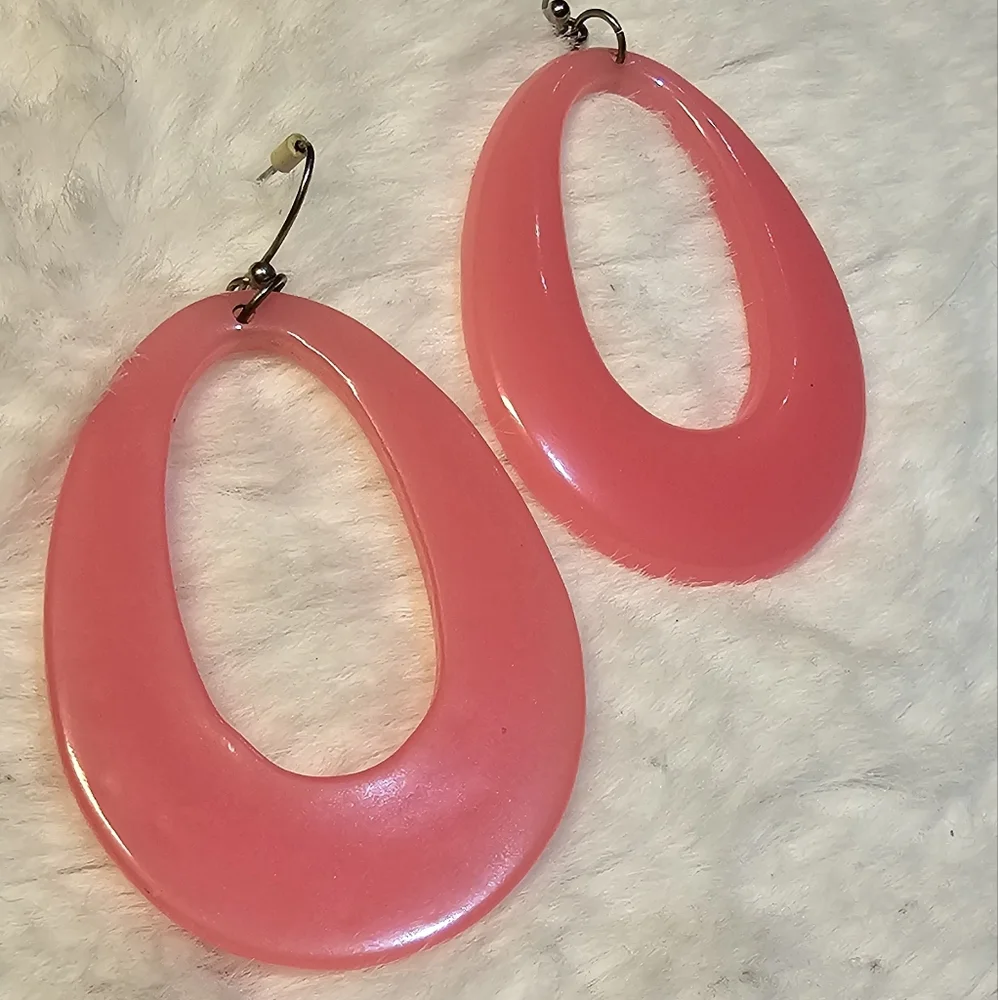 Lucite & Comma Earrings VTG Lot